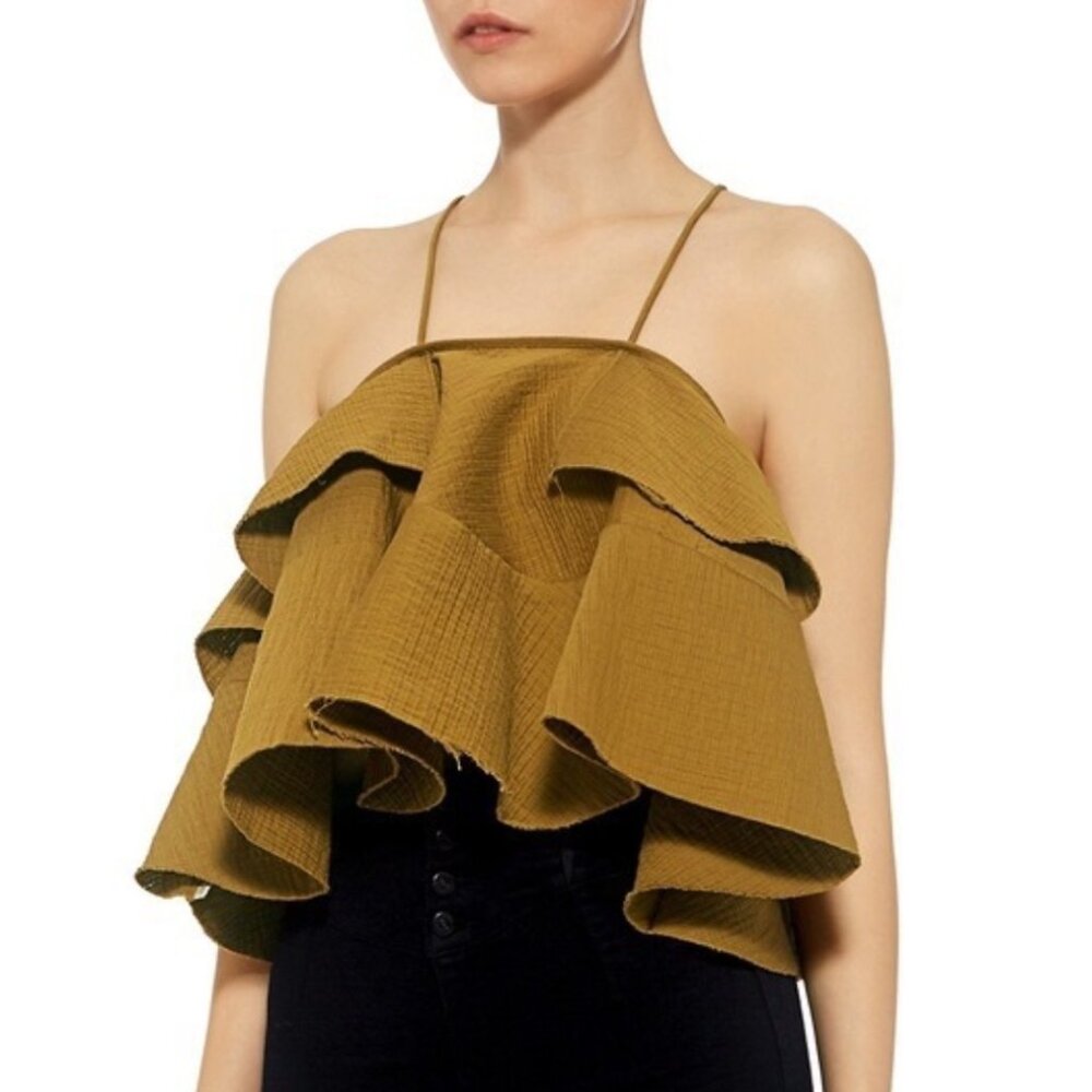 Rachel Comey Euphoria Crop Tank Top Gold Size 0 | XS